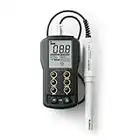 Hanna Instruments HI 9813-6N Waterproof pH/EC/TDS Temperature Meter Clean and Calibration Check for Growers, 0 to 50 Degree C, 9V Battery