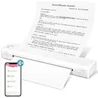 Odaro M08F Portable Wireless Letter Printer for Travel, Bluetooth Thermal Inkless Small Printer, Support 8.5" X 11" Letter Size Thermal Paper, Work with Laptop Phone and Pad - White