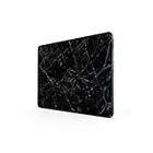 DESTALYA Tempered Glass Cutting Board, Heat Tolerant Shatter Resistant Chopping Board, Decorative Tray for Kitchen (Black S)