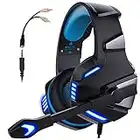 WINTORY Gaming Headset für PS4 PC PS5 Xbox One, V3 Headset mit Mikrofon & LED Lichter, PS4 Gamer Kopfhörer mit Mikrofon, 3.5mm Surround Sound Headset mit Intensiven Bässen für Switch Laptop Mac