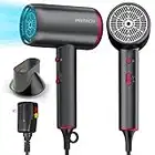 Ionic Hair Dryer, PRITECH 1875W Professional Hair Blow Dryer, Portable Travel Hair Dryer HairDryer with Concentator Nozzle and Powerful Hot/Cool Wind Settings, Pro Negative Ion Quiet for Salon