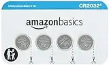 Amazon Basics CR2032 Lithium Coin Cell Battery, 3 Volt, Long Lasting Power, Mercury Free - Pack of 4