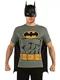 Rubie's Men's Dc Comics Batman T-shirt With Cape and Mask, Multi-colored, Medium US