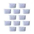 Lot de 12 filtres à eau à charbon actif non tissé de rechange pour cafetière Cuisin-Art (blanc)