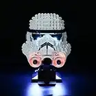 GEAMENT Kit de Luces LED Compatible con Lego Casco de Soldado de Asalto (Stormtrooper Helmet) - Conjunto de luz para Star Wars 75276 (Juego Lego no Incluido)