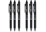 PILOT FriXion Clicker Erasable, Refillable & Retractable Gel Ink Pens, Bold Point, Black Ink, 6 PACK