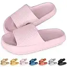 Cozislides Original Slippers Cloudyzz Schlappen Wolke Hausschuhe Gummi Home Slippers Badeschuhe rutschfeste Pantoletten Sommer Garten Badelatschen Flip Flops für Damen Herren Rosa 38/39 EU