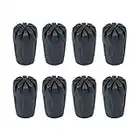 ANIUHL 8 Piece Rubber Trekking Pole Tips Hiking Walking Sticks Caps Ends Replacement Tip Protectors, Shock Absorbing and Enhanced Stability, 11mm Hole Diameter