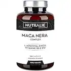 Maca Peruviana Nera 24000 mg - PREMIO 2021 - Maca Andina con L-Arginina + Zinco + Vitamine B6 e B12 ad Alta Concentrazione | 120 Maca Capsule Vegane Nutralie