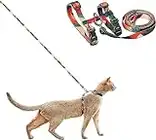 pidan Cat Harness and Leash Set, Cats Escape Proof - Adjustable Kitten Harness for Large Small Cats, Lightweight Soft Walking Travel Petsafe Harness（(Multicolor）