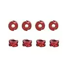 SHARROW 6pcs Archery Peep Sight 1/8" 3/16" Aluminium Alloy for Compound Bow Hunting Accessories (Red, 3/16")