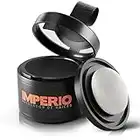 Retocador de raíces en polvo IMPERIO - Corrector capilar para densificar el cabello de mujeres y hombres, maquillaje capilar resistente al agua para cubrir raíces - 4 g (negro)