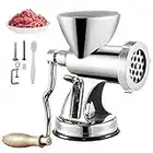 VEVOR Manual Meat Grinder Hand Meat Grinder 304 Stainless Steel Meat Mincer Manual with Filling Nozzle Meat Grinder for Meat Vegetables Grinding and Sausage Stuffing