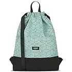 LARKSON Zaino Donna Uomo Verde Menta - No 7 - Sacca da Palestra - Borsa Sportiva Piccola Versatile con Tasca Interna - Materiale Riciclato