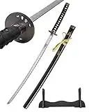 Katana Espada auténtica Matell Inspirada por Kill Bill Samurai de acero, no afilada, incluye soporte de espada para decoración para un coleccionista o como regalo HKS114D