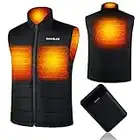 SHAALEK Chaleco Calefactable Hombre Mujer- Chaqueta Calefactable, 10000mAh Batería Chaleco Calefactable Hombre para Deportes al Aire Libre (XL)