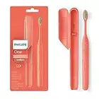 PHILIPS One By Sonicare Battery Toothbrush, Miami Coral, Hy1100/01, 1 Count