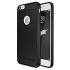 COPHONE® Coque de Protection iPhone 6 / iPhone 6s Etui antidérapent Coque Fibre de Carbone Noir iPhone 6 / iPhone 6s. Housse Souple Haute Protection, Anti Choc.