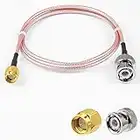 Vecys SMA Mâle vers BNC Mâle Câble Coaxial RF 50ohm SMA vers BNC RG 316 Câble de Raccordement 23.6"/60CM pour Antennes Radio Amateur Appareils LAN sans Fil Radios Wi-Fi