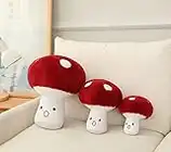 hynbasea Set of 3 Pieces 3D Creative Plush Pillows Mushroom Cute Mushrooms Throw Pillow