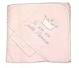 NISSANOU ® Serviette Cap Sortie de bain bébé idée cadeau naissance bébé maternité ou idée annonce de grossesse (ROSE PRINCESSE)