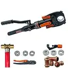 IBOSAD Copper Tube Fittings Hydraulic Pex Pipe Crimping Tools Press Crimper Pressing Pliers for Copper 1/2",3/4" and 1" and F877 Stainless PEX Press Sleeves 1/2",3/4" and 1",Suit for Tee Fitting