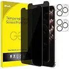 JETech Protector de Pantalla Privacidad para iPhone 11 Pro Max 6,5 Pulgadas y Protector de Lente de Cámara, Anti Espía Cristal Vidrio Templado, 2 Paquetes Cada Uno