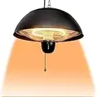 Infrared Patio Hanging Heater,Waterproof Hanging heater, Hanging Electric Patio Heater Outdoor Use,Ceiling Mounted Heater with 3 Ajustable Power (1500W/900W/500W)