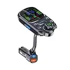 Giveet Transmetteur FM Bluetooth 5.3 pour Voiture, Adaptateur Radio sans Fil avec écran LCD 1,5", Chargeur Rapide PD & QC3.0, kit Mains Libres pour Voiture, Carte TF/AUX/Disque U, Son aigus et Graves