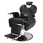 OmySalon All Purpose Hydraulic Barber Chair Recline 360 Degree Swivel Height Adjustable Heavy Duty Hairdresser Chair Beauty Salon Spa Tattoo Styling Equipment