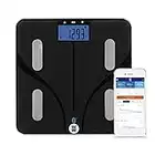 Weight Watchers Scales by Conair Bathroom Scale for Body Weight, Glass Digital Scale, Body Analysis Measures Body Fat, Body Water, BMI, Bone Mass & Muscle for 9 Users, Measures up to 400 Lbs in Black