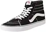 Vans U Sk8 Hi - Baskets Mode Mixte Adulte - Noir (Noir/Blanc)- 40.5 EU (Taille Fabricant : 8 US)