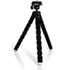 iGadgitz U3597 Mini Trépied de Table Flexible Léger Grande Taille pour Appareil Photo Reflex DSLR SLR avec Libération Rapide du Tête Plateau - Noir