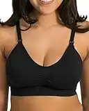 Kindred Bravely Simply Sublime Nursing Bra for Breastfeeding and Maternity (Black, Medium)