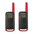 Motorola Talk About T6 Talkie-walkie PMR (PMR446, 16 canaux et 121 Codes, portée 8 km) Rouge