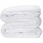 Celeep Polyester Comforter - White - All Season Down Alternative Thin Duvet Insert - Soft - Plush Microfiber Fill - Machine Washable, King - 102"x 90"