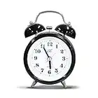 4 inches (about 10.2 cm) dual bell alarm clock with three-dimensional dial Simple alarm clock loud ringing