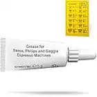 Espresso Machine Grease, Coffee oil 5g Tube for Saeco HD8869, Phillips and Gaggia expression machines, Philips Saeco maintenance kit for cleaning and lubricant