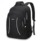 Laptop Backpack Mens Womens Lightweight Backpack Travel Backpack with Large Space Water Resistant Business Backpack 15.6 Inch Laptop Bag for Dailyuse, Work, and Travel - Black