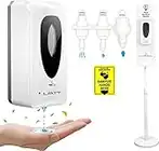 Jewaytec Colonnina Dispenser Gel Disinfettante Mani,1000ml Gel Igienizzante Mani Dispenser Automatico,Sensore Senza Contatto, per Pubblici Centro Commercial - Bianco