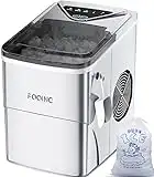 Countertop FOOING Ice Machine, 9 Cubes Ready in 6 Mins, 28lbs in 24Hrs 2L Water Tank Self-Cleaning Ice Maker, Small Ice Machine for Home/Kitchen/Office/Bar