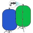 NEEWER 5x7ft/1.5x2m Chromakey Green Screen Blue Green 2 in 1 Double Sided Pop Up Collapsible Backdrop with Support Stand, Foldable Panel for Photo and Video Shooting, Live Streaming, Gaming