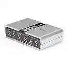 StarTech.com 7.1 USB - External Sound Card for Laptop with SPDIF Digital Audio - Sound Card for PC - Silver (ICUSBAUDIO7D)