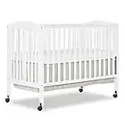 Dream On Me, Full Size 2-in-1 Folding Stationary Side Crib, White