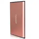 Maxone Portable External Hard Drive 320GB-USB 3.0 2.5" Ultra Slim Aluminum HDD Backup for PC/Desktop/Laptop/TV/Mac/MacBook/XBox/PS4/Chromebook/Windows - Rose Pink