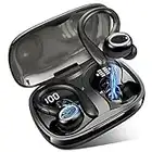 Auriculares Inalambricos Deportivos 48Hrs Auriculares Bluetooth 5.3 con Mic, CVC8.0 Cascos Inalambricos Cancelacion Ruido IP7 Impermeable Pantalla LED/in-Ear Audifonos Inalambricos Deporte Running