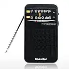 Battery Operated Transistor Radio, AM/FM Pocket Radio with Loud Speaker, Earphone Jack, Best Reception Long Antenna for Walking, Running, Camping, Jogging – Portable Radios Powered by 2 AA Batteries