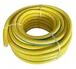 Tubo innaffio per irrigazione 6 strati antitorsione Giallo Flessibile antialga retinato da giardino (Diametro 1/2" - 25 metri)