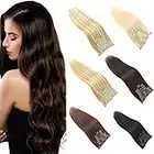 14'' Double Weft Clip in Hair Extensions Real Human Hair Full Head 8 Pieces 100g Silky Straight -100% Real Remy Human Hair Lace Weft Clip in Human Hair Extensions (14 Inch 100g, 2 Dark Brown)