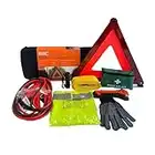 RAC Car & Vehicle Breakdown Kit - Premium Travel Safety Kit for Emergency Roadside Assistance with Jump Leads, Warning Triangle, First Aid Kit, Hi-Vis Vest, Gloves, Towrope, Window Hammer & Torch